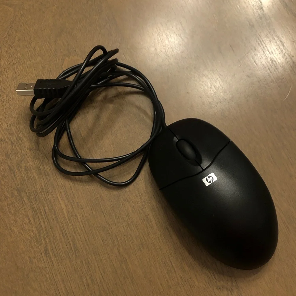 HP Computer Laptop Electronics Accessories Work Home Corded Mouse